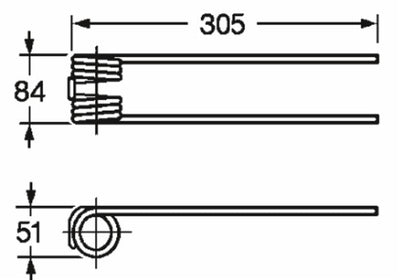 Dente giroandanatore adattabile Pz315 filo 7,5