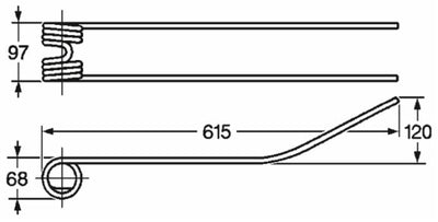 Dente giroandanatore adattabile Lely e Repossi R61A filo 9
