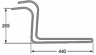 Dente ranghinatore esterno lungo adattabile Cicoria 2° Serie filo 6,5