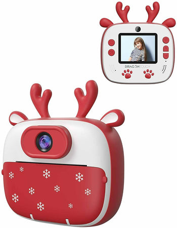 Fotocamera Digitale Compatta Con Stampante Termica Integrata Dragon Touch  Fotocamera Istantanea Con Stampante Termica 720p per Bambini [RIGENERATO] 
