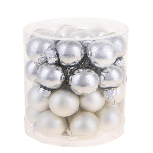 Palline in vetro Argento-Bianco lucide e opache per albero di Natale moderno da Ø2,5 cm set da 32 sfere Casa e cucina/Decorazioni per interni/Addobbi e decorazioni per ricorrenze/Decorazioni natalizie/Addobbi e decorazioni/Palle e palline MagiediNatale.it - Altamura, Commerciovirtuoso.it