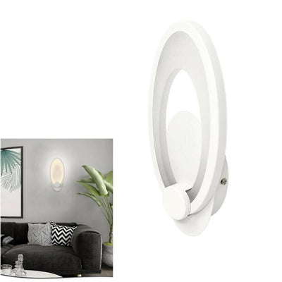 Applique Led Luce Calda In Vetro Ovale Lampada Da Parete Interno 9 W E25c Universo