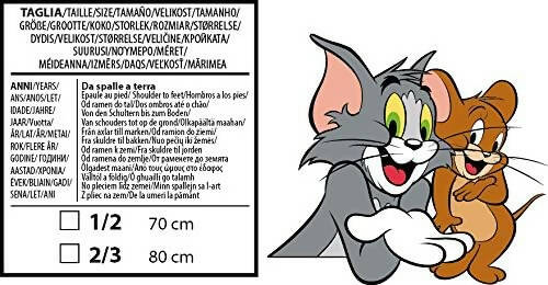 Ciao- Tom Gatto Costume Tutina Travestimento Originale Tom & Jerry Bambino Unisex, Grigio, 11725.1-2