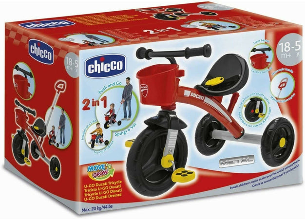 Chicco - Triciclo Bambini U-go Ducati, Con Due Modalità Di Utilizzo, 18  Mesi – 5 Anni - commercioVirtuoso.it