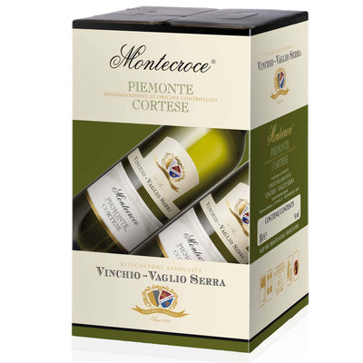 Vino Bianco Montecroce Piemonte D.O.C. Cortese Vino Bianco Confezione 3 Litri Alimentari e cura della casa/Birra vino e alcolici/Vino/Vino bianco Oleando - Milano, Commerciovirtuoso.it