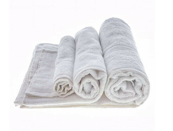 Tris asciugamani caleffi bianco bagno telo doccia viso ospite spugna puro  cotone 100% naturale b&b casa vacanze hotel 