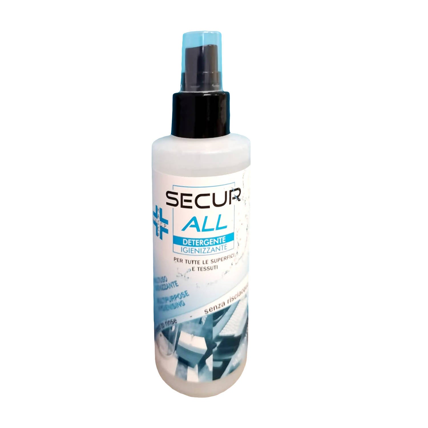 Spray igienizzante superfici SECUR ALL disinfettante senza risciacquo con  Benzalconio 125ml 