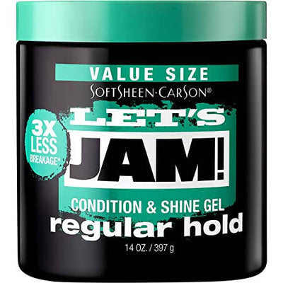 Softsheen - Carson Let’s Jam Shining Gel Regular Hold 397 G Green Gel per Capelli Afro Tenuta Regolare Gel Lucidante E Condizionante Bellezza/Cura dei capelli/Prodotti per styling capelli/Gel Agbon - Martinsicuro, Commerciovirtuoso.it