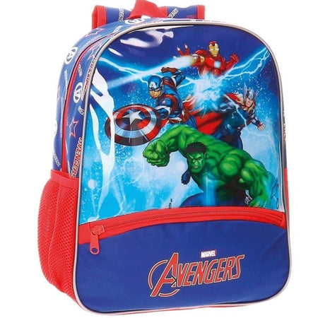 Zainetto Scuola Avengers 33 Cm Zaino Asilo Elementari Bambini Marvel Blu Rosso