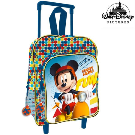 Zaino Trolley Mickey Topolino Disney Asilo Scuola Bambini Viaggi Altezza 30 Cm