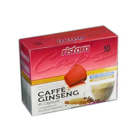 Ristora - 60 Capsule Caffè Ginseng Compatibili Nespresso, Blister 6x10 Pz. Cad. Caffè Ginseng compatibili Nespresso Non solo alimenti - Albano Laziale, Commerciovirtuoso.it