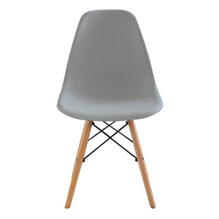 Sedia in Policarbonato "moritz" Da Interno Grigia Con Piedi in Legno Giardino e giardinaggio/Arredamento da giardino e accessori/Sedie/Sedie per tavolo da giardino Decor Space - Altamura, Commerciovirtuoso.it